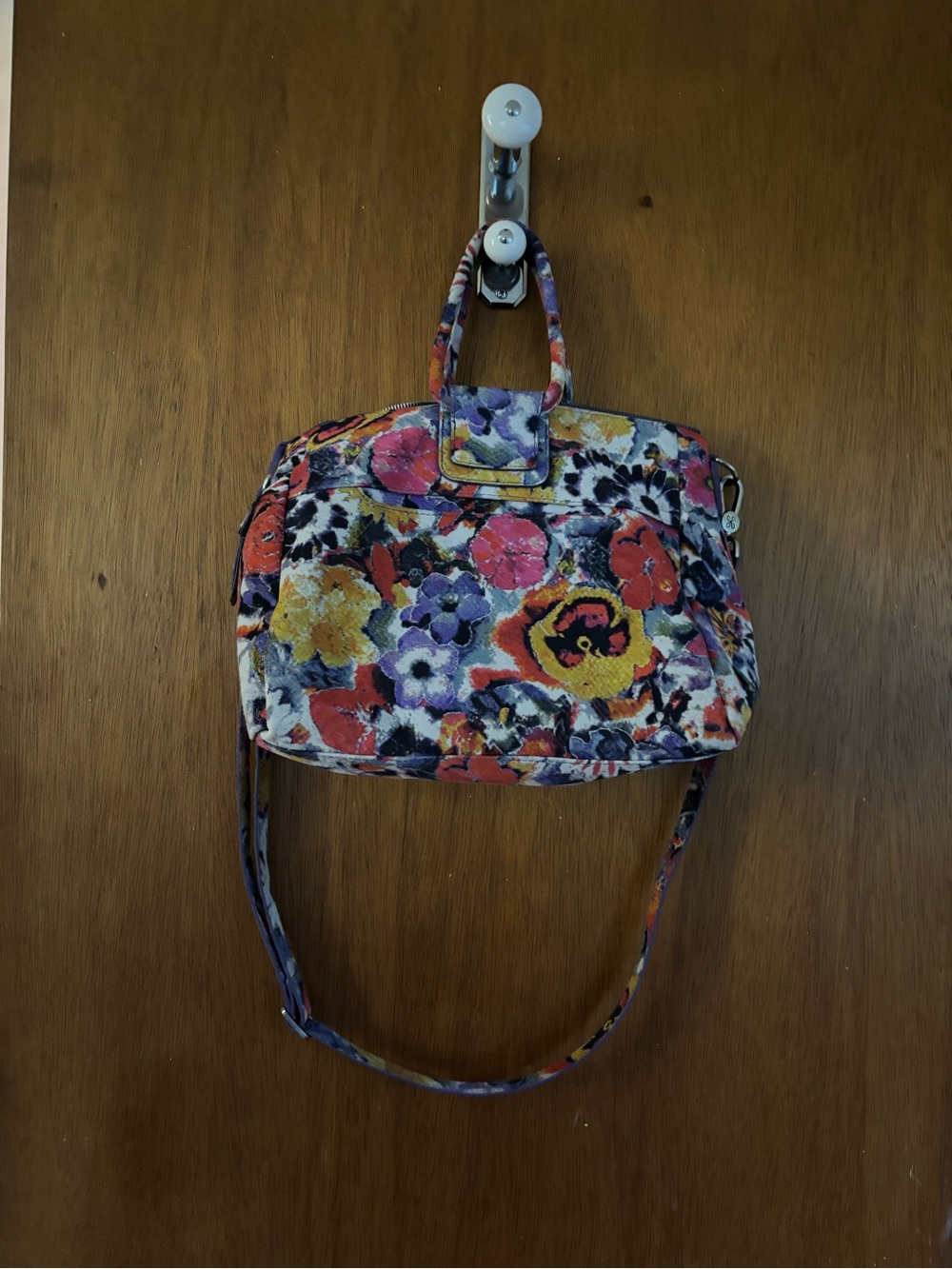 HOBO Floral Multicolor Crossbody Bag in Red, Yellow, Purple, Pink, Black, White